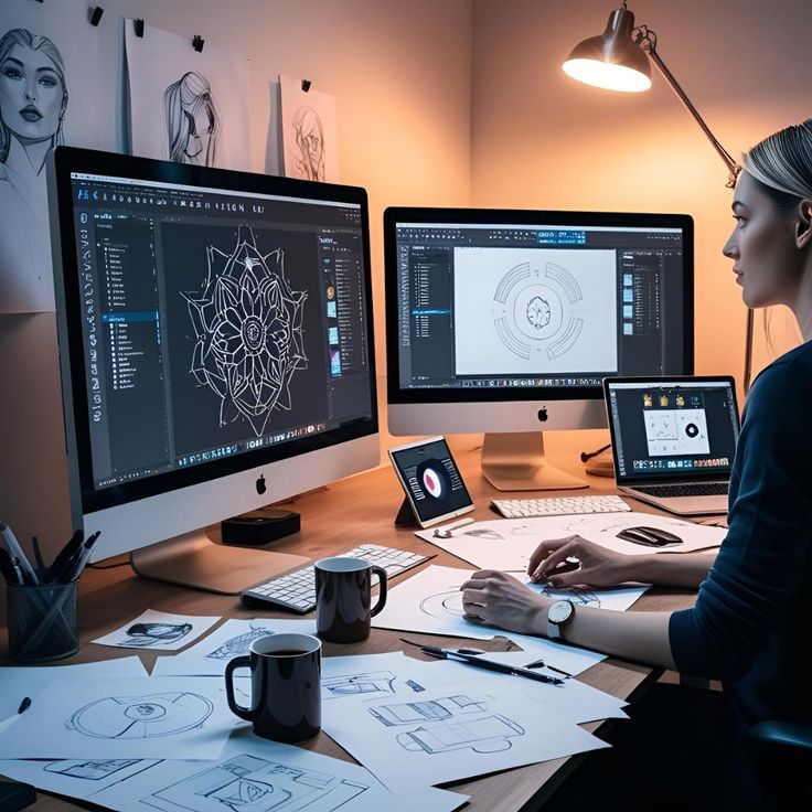 inside a designer's creative workspace